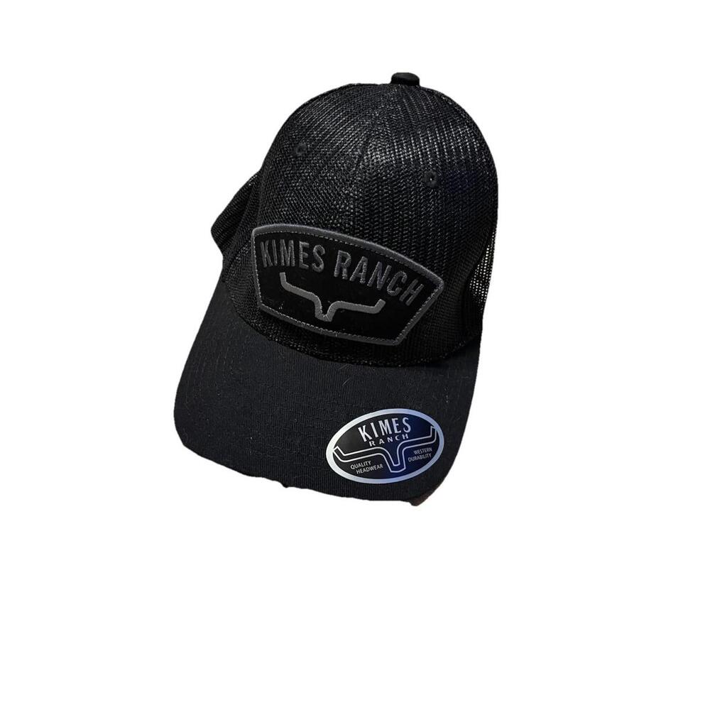 Kimes Ranch Box Spring Trucker Work Snapback Hat Men's One Size Black H80